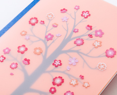 桜色、桜の木、透明、オリジナルB5ノート